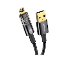 Şeffaf Uçlu İphone 45w Usb Hızlı Ve Dayanıklı Şarj Ve Data Işıklı Örgü Kablo 1 Metre Diğer