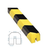 Puffyguard Profil Koruyucu U - Model U - 1 Metre - 40x32x20x8x16mm - Tip : G Bb