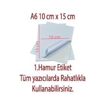 A6 Yapışkanlı Etiket, 10x15 Cm, 100 Adet, Tüm Yazıcılar İle Uyumlu 100 124-Pembe