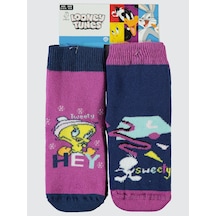 Tweety Havlu 0-24 Ay Bebek Kız Çorap Set Çok Renkli