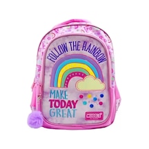 Muggle Okul Çantası Soft Rainbow Pembe Mu-6696 Çok Renkli