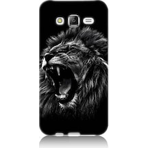 Samsung Galaxy J7 Uyumlu Saldırgan Aslan Desenli Silikon Kılıf