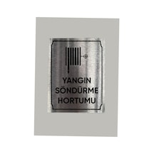 Metal Yangın Söndürme Hortumu Uyarı Levhası 14x20 Cm Arkası Yapışkanlı