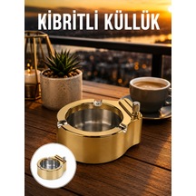 Çakmaklı Küllük Paslanmaz Metal Dayanıklı Tasarım Yeni Nesil - Lisinya