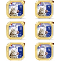 Plaisir Ton Balıklı Pate Kısırlaştırılmış Ve Yetişkin Kedi Yaş Maması 6 x 100 G