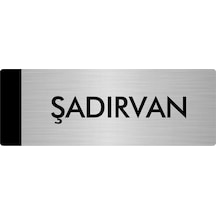 Metal Yönlendirme Levhası, Departman Kapı Isimliği Şadırvan 10x20 Cm Gümüş Renk