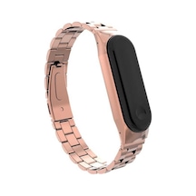 Ekılıf - Xiaomi Mi Band 3 Uyumlu - Kordon Metal Kordon Krd-05 - Siyah