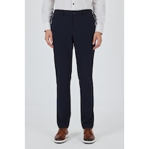 İmza Koyu Lacivert Esnek Yandan Cepli Casual Slim Fit Jogger Pantolon 1003250162 Koyu Lacivert