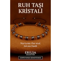 Sertifikalı Ruh Taşı Kristali Bileklik 6x6 Mm Fasetli Ruhsal Şi Çok Renkli