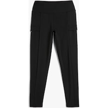 Koton Cepli Spor Tayt Standart Bel Slim Fit Siyah 4sak40247nk 4SAK40247NK999