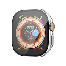 Ilkeshop Newface Apple Watch UyumluUltra 49mm Legend Camlı Kasa Ekran Koruyucu - Gümüş