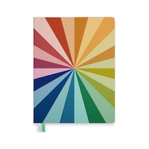 19x25 Ciltli Stripe - Spectrum Circle Çok Renkli