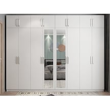 Hugo 8 Kapaklı Dolap Gardırop Beyaz