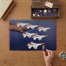 Abd Savaş Uçakları Hava Gösterisi Tasarımı 240 Parça Ahşap Puzzle Ahşap Kutuda Mpy20418