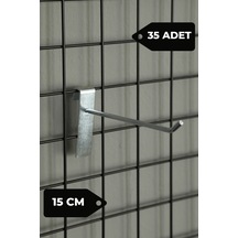 15 Cm 35 Adet Tel Pano Kancası Raf Askısı Galvaniz
