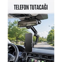 Araç Dikiz Aynası Telefon Tutucu Ayarlanabilir Katlanabilir Navigasyon Telefon Standı Akıllı Saat