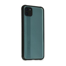 Realme C11 Kılıf Miami Şeffaf Silikon - Siyah 0.2M-Çok Renkli