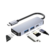 Usb Type C To 4k 30hz Hdmi Kablosu Usb3 0 Usb2 0 Pd 87w Çevirici Dönüştürücü Kablo