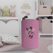 Mekta Home Bebek Ve Çocuk Odası Büyük Kalpli Minnie Mause Desenli Oyuncak Sepeti Renkli Çok Renkli
