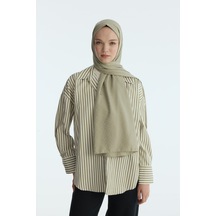 Mirsoy Scarf İpeksi Jakar Şal Sarmaşık Desen Koyu Gri