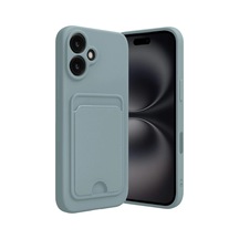 Apple Uyumlu  iPhone 16 Kılıf Kelvin Kartvizitli Silikon - Açık Yeşil 0.2M-Çok Renkli