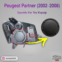 Peugeot Partner 2002 2008 Uyumlu Far Toz Kapağı Far Toz Kapağı