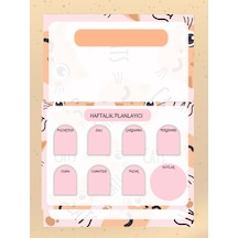 Kedili Haftalık Planlayıcı Ve Not Defteri A5-a4 Boyutunda Notepad Okul Çok Renkli