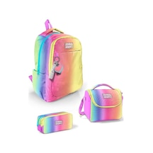 Coral High Kids Renk Geçişli Desenli 3 Lü Okul Çanta Seti Set0123668 Çok Renkli