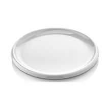 6 Adet Melamin Tatlı Servis Tabağı Makinede Yıkanabilir Dayanıklı Sunum Tabağı Mimoza 25 Cm Beyaz