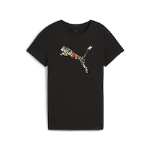 Puma 68508101 Graphics Floral Cat Logo Tee Kadın Spor Tişört SIYAH Puma 68508101 Graphics Floral Cat Logo Tee Kadın Spor Tişört SIYAH