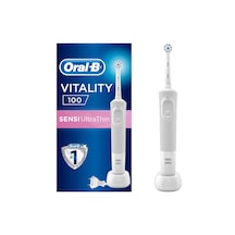 Oral-B Vitality 100 Quadrant Timer Sensi Ultra Thin Şarjlı Diş Fırçası Beyaz