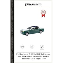 Ev Hediyesi Stil Sahibi Kablosuz Ses Bluetooth Hoparlör Araba Tasarımlı D82 Yeşil 15w