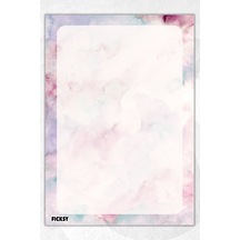 A5 Çiçek Bloknot Çizgisiz Defter - 50 Yaprak - Memopad - Notepad - Not Defteri - Not Kağıdı - 3185 Çok Renkli