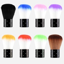 Mor Yumuşak Saç Nail Art Temizleme Fırçası Toz Fırçası Tırnak Pudra Fırçası Manikür Aracı
