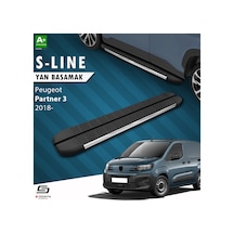 S-dizayn Peugeot Partner 3 Uzun Şase S-line Krom Yan Basamak 213 Cm 2018 Üzeri A+ Kalite