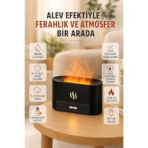 Led Alev Efektli Hava Nemlendirici 9 12 Saat Kullanımlı Aroma Difüzörü Renkli