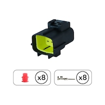 Mandallı Dişi Soket 8 Pin Kablosuz