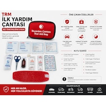 Trm Araç İlk Yardım Çantası Bez Çantalı Yönetmeliğe Uygun Acil Durum Seti