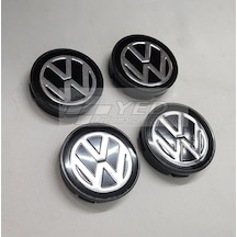 Jant Göbeği Volkswagen Uyumlu 65/60 4'Lü Set Siyah