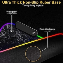 Büyük Oyuncu Rgb Mousepad & Klavye Pad World Map Desenli Işıklı 80x30cm Pad