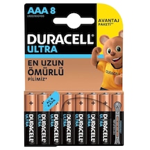 Duracell Ultra Alkalin AAA İnce Kalem Pil 8' Lİ