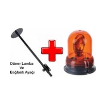 Döner (Tepe) Lamba 12V + Asansörlü Döner Lamba Ayağı Set (542052644)
