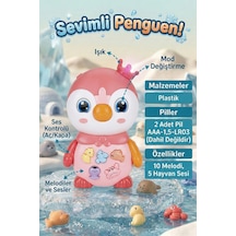 Müzikli Ve Işıklı Penguen İnteraktif Bebek Oyuncağı 10 Melodi 5 Hayvan Sesi