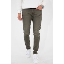 HLT Jeans Açık Haki Erkek Slim Fit Dar Kesim Esnek Likralı Denim Jeans Kot Pantolon 001