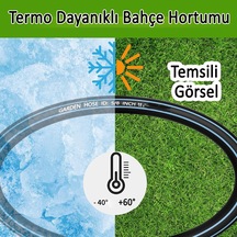 Termo Bahçe Hortumu Dayanıklı 3 Katlı Sağlam Çeşme Su Sulama Yıkama Hortum 15 Metre 12.5 Mm 1/2