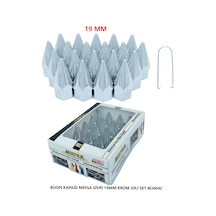 Bijon Kapağı Sivri 19 Mm Krom 20 Li Set