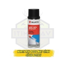 Wurth Ral 9005 Mat Siyah Silah Ve Metal Boya Spreyi - 400ml Hız