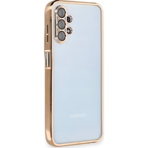Samsung Galaxy A13 4g Uyumlu Kılıf Lensli Silikon - Gold