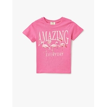 Koton Pembe Kız Çocuk T-shirt 5skg10053ak Pembe