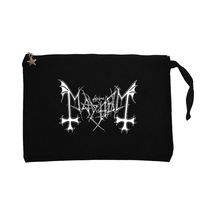 Mayhem Logo Siyah Clutch Astarlı Cüzdan / El Çantası Siyah